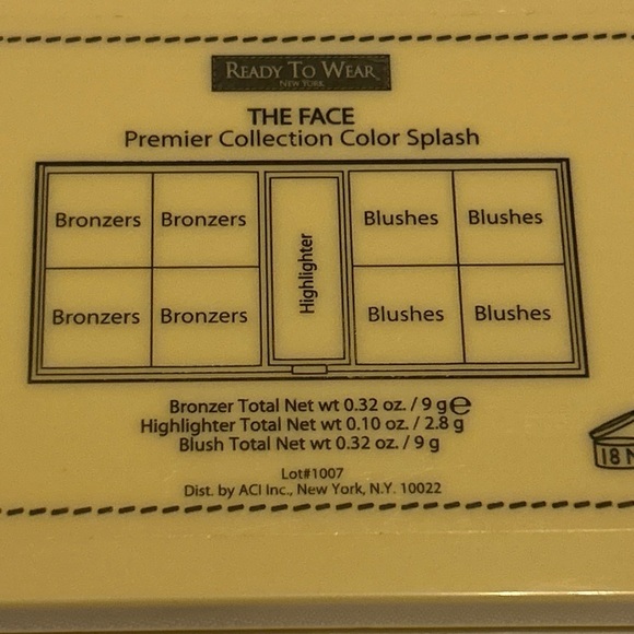 Ready To Wear New York The Face Premier Collection Color Splash palette new - Picture 10 of 11